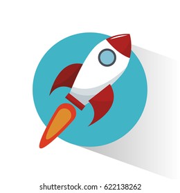 rocket start marketing concept