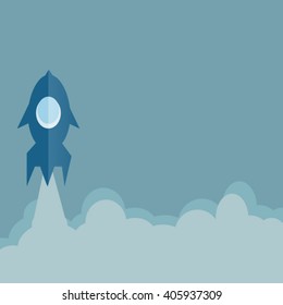 Rocket start up for new businesses and development on high level.