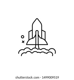 Rocket start space old icon. Element of history icon