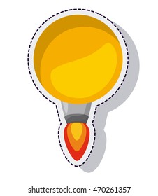 rocket startup bulb launcher isolated icon vector illustration design