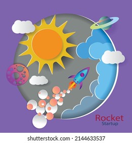 Rocket Startup. Business concept: Logistics business must be fast and ready to compete at all times.