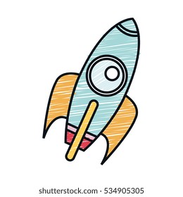 rocket start-up isolated icon