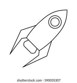 rocket startup launch thin line