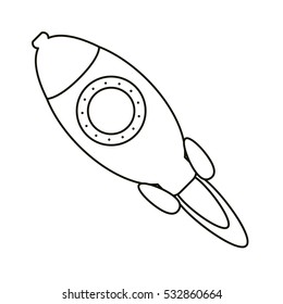 rocket startup launching outline