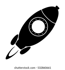 rocket startup launching silhouette