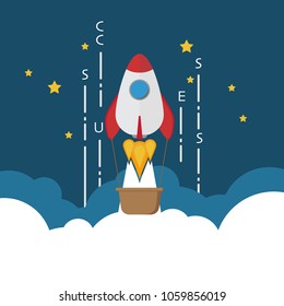 rocket to success, shortcut to success, business goal, successful, guide to success