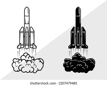 Ilustración de vectores imprimibles de Rocket SVG