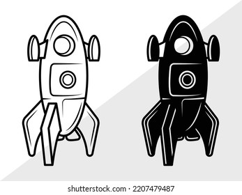 Rocket SVG Printable Vector Illustration