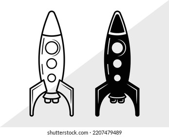 Ilustración de vectores imprimibles de Rocket SVG