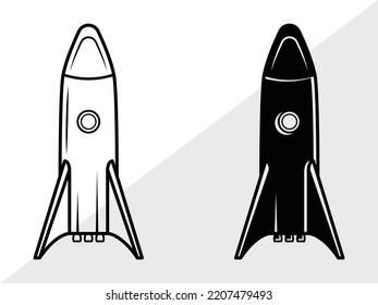 Ilustración de vectores imprimibles de Rocket SVG