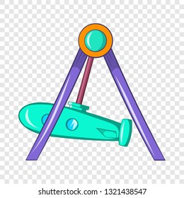 Rocket swing icon in cartoon style on a background for any web design 