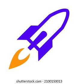 Rocket Symbol Icon Emoji On White Background