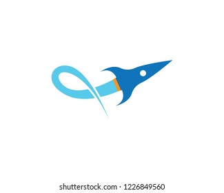 Rocket symbol illustration
