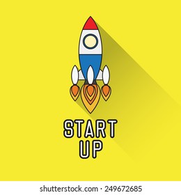 Rocket Symbol with start up concept