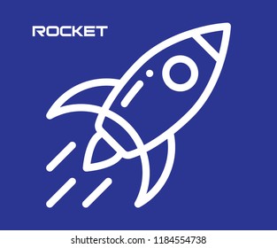 ROCKET SYMBOL VECTOR ICON DESIGN 