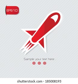 Rocket symbol,vector
