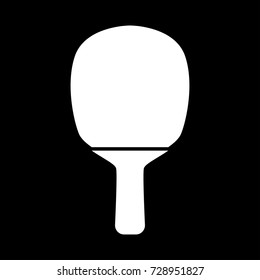 Rocket of a table tennis white icon .