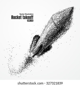 Rocket takeoff, particle composition, with fast, beyond the significance.