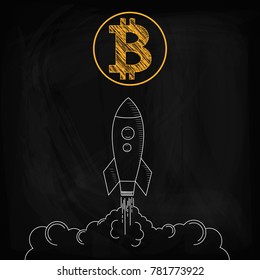 Bitcoin Rocket High Res Stock Images Shutterstock
