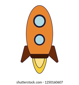 Rocket taking off symbol