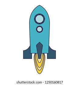 Rocket taking off symbol