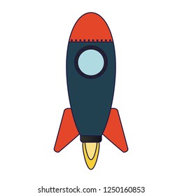 Rocket taking off symbol