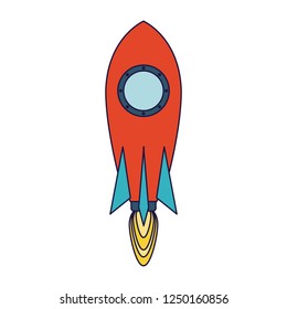 Rocket taking off symbol