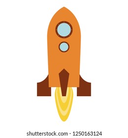 Rocket taking off symbol