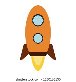 Rocket taking off symbol