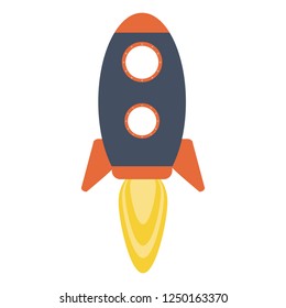 Rocket taking off symbol