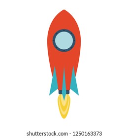Rocket taking off symbol