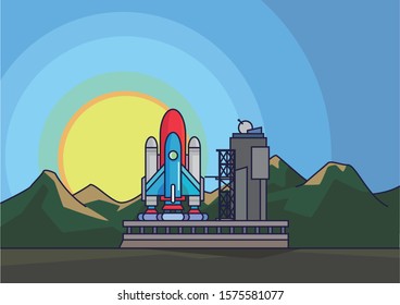 A rocket that time to departure