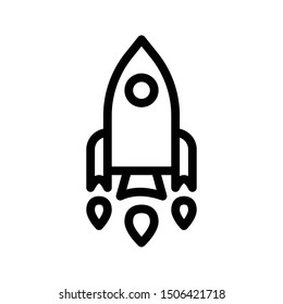 rocket thin line vector icon