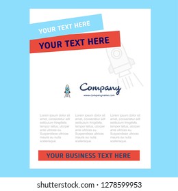 Rocket  Title Page Design for Company profile ,annual report, presentations, leaflet, Brochure Vector Background