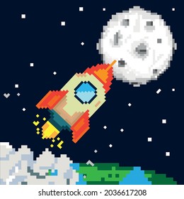 
rocket towards the moon design