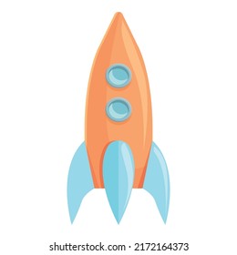 Karikatur-Vektorgrafik des Raketenspielzeugs. Regal lagern. Roboterelement