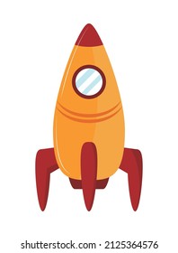 rocket toy icon flat isolated