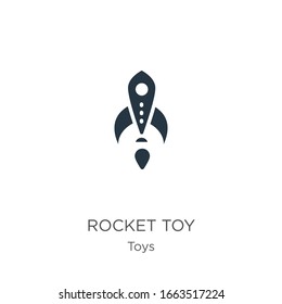 Rocket toy icon vector. Trendy flat rocket toy icon from toys collection isolated on white background. Vector illustration can be used for web and mobile graphic design, logo, eps10
