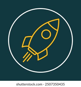 Rocket trendy icon deceptive abstract vector illustration colorful artwork beautiful design.eps