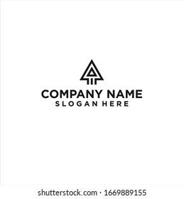 rocket triangle logo design vector illustration template