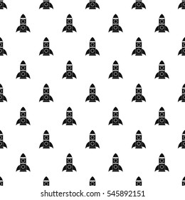 Rocket with two portholes pattern. Simple illustration of rocket with two portholes vector pattern for web