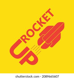 Rocket up, Vector for T-shirt, car sticker and poster, Logo