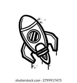 Rocket urban graffiti spray style logo