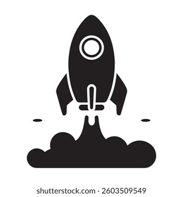 A Rocket Vector Art Illustration