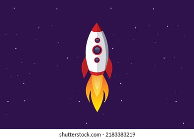 arte vectorial de cohetes "ilustración" "rojo"