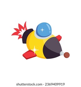 Rocket vector colorful stickers Icon Design illustration. EPS 10 File 