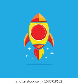Rocket vector design for icon or symbol