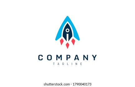 Rocket vector design. logo templates mean the future, technology and growth, trust