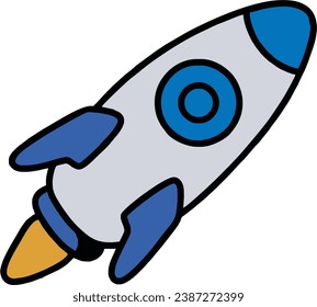 rocket vector design.vector illustration. mini rocket design
