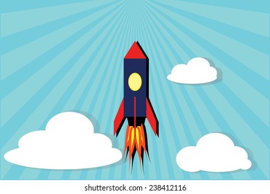 rocket vector, EPS 10